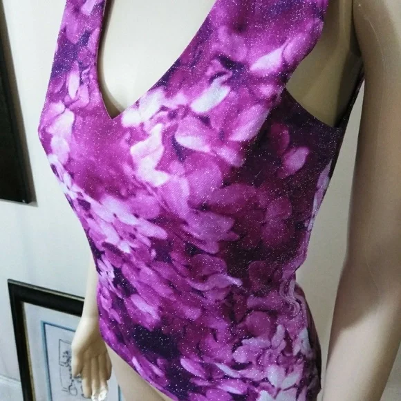 Karen Kane glitter pink tee - Picture 3 of 5